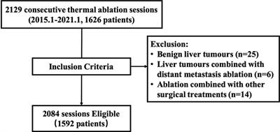 The frequency and risk factors of major complications after thermal ablation of liver tumours in 2,084 ablation sessions
